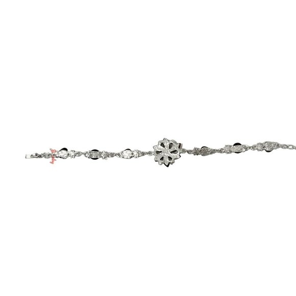 Charming Charlie Bracelet - Silver Plated Chain - Heart Shaped Faux Topaz Stones - Picture 6 of 6